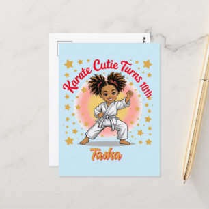 Carte Postale Célébration d'anniversaire de Karaté Chérie, art m