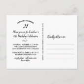 Carte Postale Célébration d'anniversaire de n'importe quelle ann (Dos)