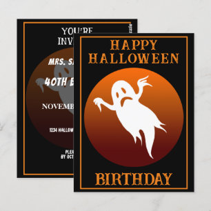 CARTE POSTALE CÉLÉBRATION D'ANNIVERSAIRE PERSONNALISÉE GHOST HAL