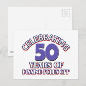 Carte Postale Célébration de 50 ans d'enfer (Devant / Derrière)