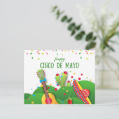 Carte Postale Célébration de Confetti Cinco de Mayo (Debout devant)