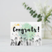 Carte Postale Célébration de félicitations audacieuse et amusant (Debout devant)