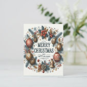 Carte Postale Célébration de la Félicité des Fêtes : Joyeux Noël (Debout devant)