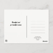 Carte Postale Célébration de la mode. Belle femme avec gâteau (Dos)