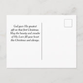 Carte Postale Célébration de la naissance de Jésus, Nativité de (Dos)