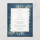 Carte Postale Célébration de la verdure rustique de la vie Invit (Devant)