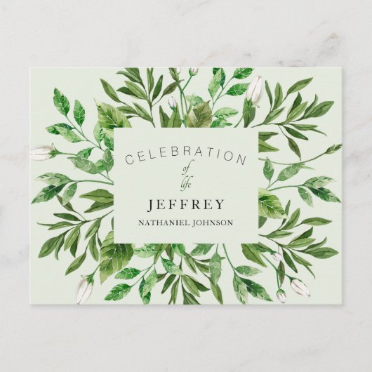 Carte Postale Célébration de la vie après la réunion de rassembl (Devant)