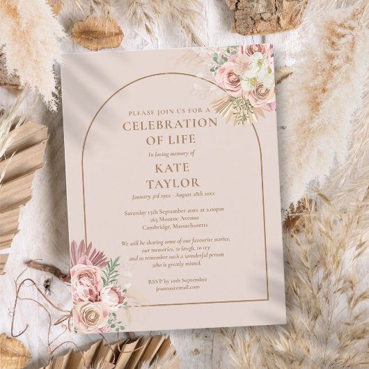 Carte Postale Célébration de la vie avec arche en herbe des Pamp