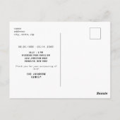 Carte Postale Célébration de la vie Collecte de photos Invitatio (Dos)