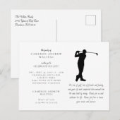 Carte Postale Célébration de la vie de golf blanc (Devant / Derrière)