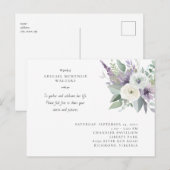 Carte Postale Célébration de la vie florale à l'aquarelle lavand (Devant / Derrière)