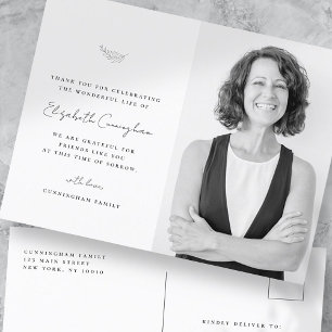 Carte Postale Célébration de la vie moderne simple et minimalist