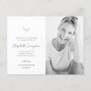 Carte Postale Célébration de la vie Photo simple et moderne mini