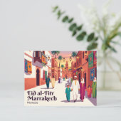 Carte Postale Célébration de l'Aïd el-Fitr à Marrakech Maroc (Debout devant)