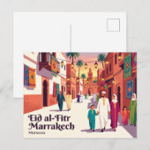 Carte Postale Célébration de l'Aïd el-Fitr à Marrakech Maroc (Devant / Derrière)