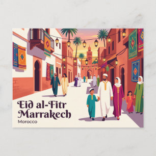 Carte Postale Célébration de l'Aïd el-Fitr à Marrakech Maroc