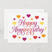 Carte Postale Célébration de l'amour : Joyeux Anniversaire (Devant / Derrière)