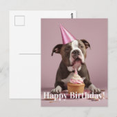 Carte Postale Célébration de l'anniversaire des Pit Bulls (Devant / Derrière)