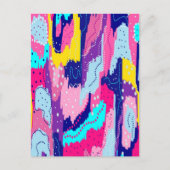 Carte Postale Célébration de l'art Abstrait couleur (Devant)