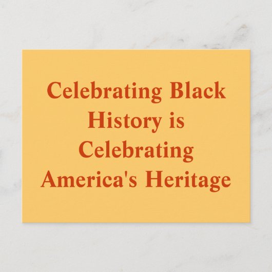Carte Postale Célébration de l'histoire noire (Devant)