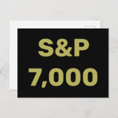 Carte Postale Célébration de l'indice de Stock de niveau S&P 7 0 (Devant / Derrière)