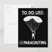 Carte Postale Célébration de parachutiste amateur d'adrénaline (Devant / Derrière)