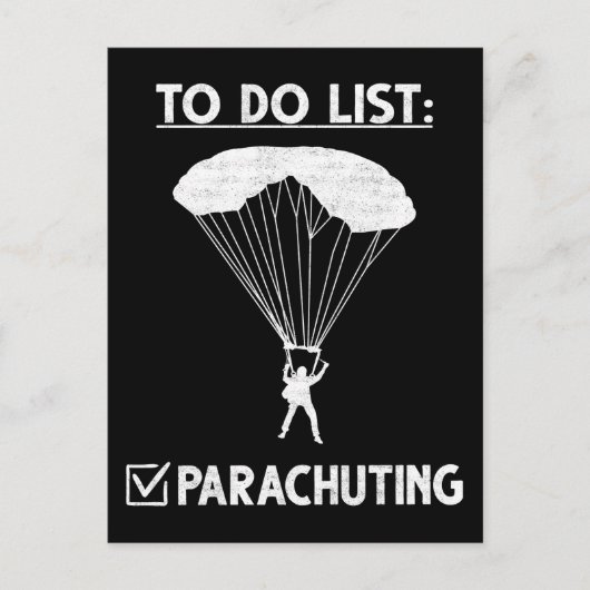 Carte Postale Célébration de parachutiste amateur d'adrénaline (Devant)