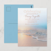 Carte Postale Célébration de vie de l'enterrement à Ocean Beach  (Devant / Derrière)