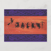 Carte Postale Célébration de Witchy Halloween. (Devant)