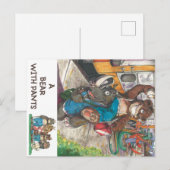 Carte Postale Célébration du livre "A Bear With Pants" (Devant / Derrière)