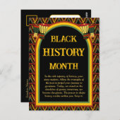 Carte Postale Célébration du Mois de l'histoire des Noirs Motif (Devant / Derrière)