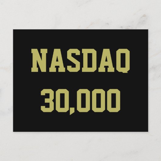Carte Postale Célébration du NASDAQ à 30 000 points en Bourse (Devant)