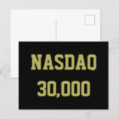 Carte Postale Célébration du NASDAQ à 30 000 points en Bourse (Devant / Derrière)