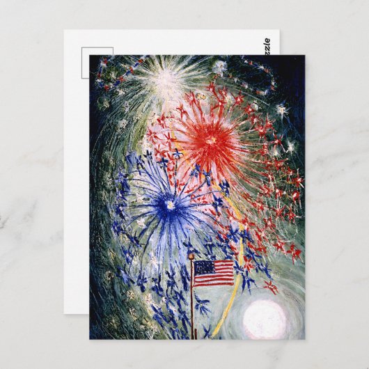 Carte Postale Célébration du quatre juillet (Devant / Derrière)