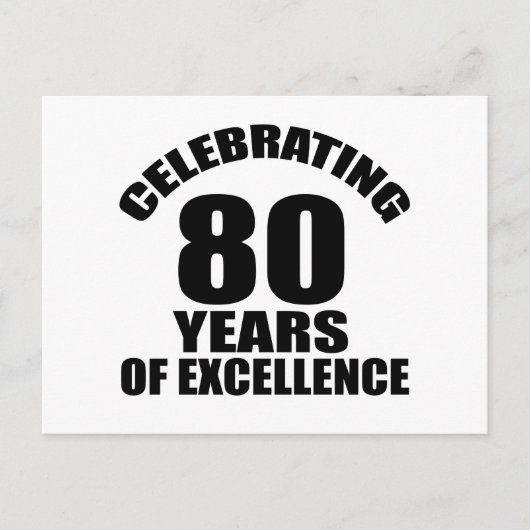 Carte Postale Célébration d'un 80e anniversaire (Devant)