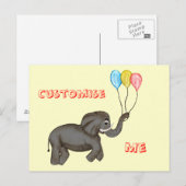 Carte Postale Celebration Elephant. (Devant / Derrière)