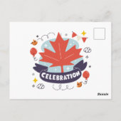 Carte Postale Célébration festive de la feuille d'érable (Dos)