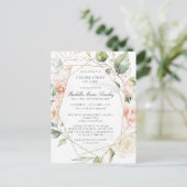 Carte Postale Célébration florale rose de la vie Funérailles (Debout devant)