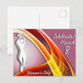 Carte Postale Célébration - Journée internationale de la femme (Devant / Derrière)