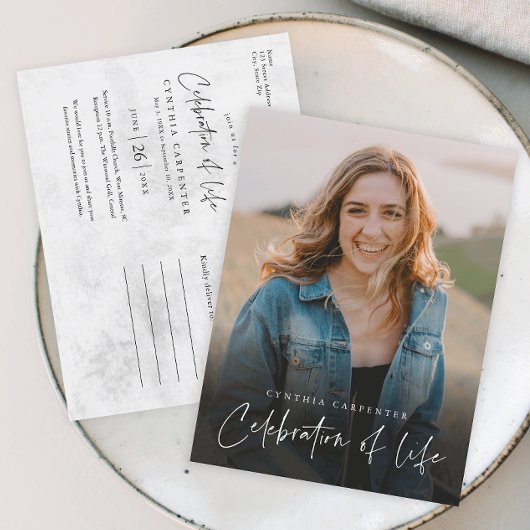 Carte Postale Célébration moderne de la vie Mémorial Funérailles