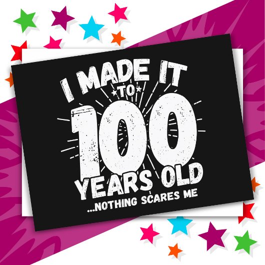 Carte Postale Célébration sarcastique de 100 ans drôle d'anniver