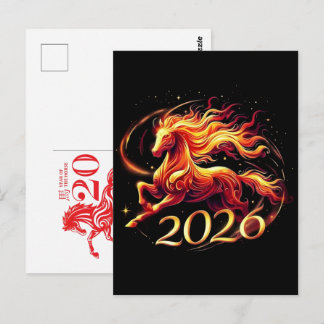 Carte Postale Célébrations de l'année du cheval chinois 2026