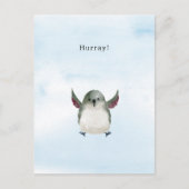 Carte Postale Celebrations Hurray Quote Bird Illustration Card (Devant)