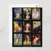 Carte Postale Célèbre Art Jaune Lab Composite (Devant / Derrière)