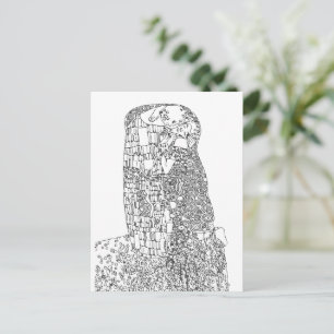 Carte Postale Célèbre Art Klimt "The Kiss"   Coupez votre propre
