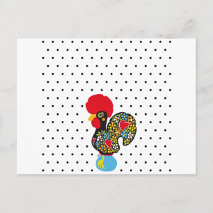 Carte Postale Célèbre coq de Barcelos Nr 06 - Pois
