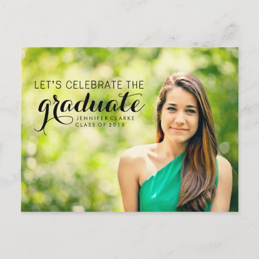 CARTE POSTALE CÉLÉBRER | 2015 GRADUATION PARTY INVITATION (Devant)