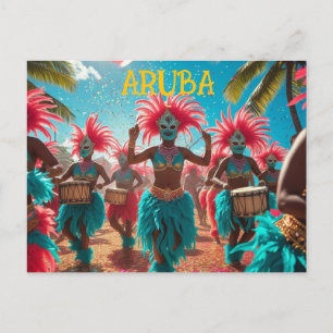 Carte postale célébrer à la mode aruba