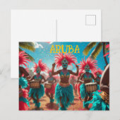 Carte postale célébrer à la mode aruba (Devant / Derrière)