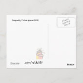 CARTE POSTALE CÉLÉBRER AVEC DU GÂTEAU ! (Dos)